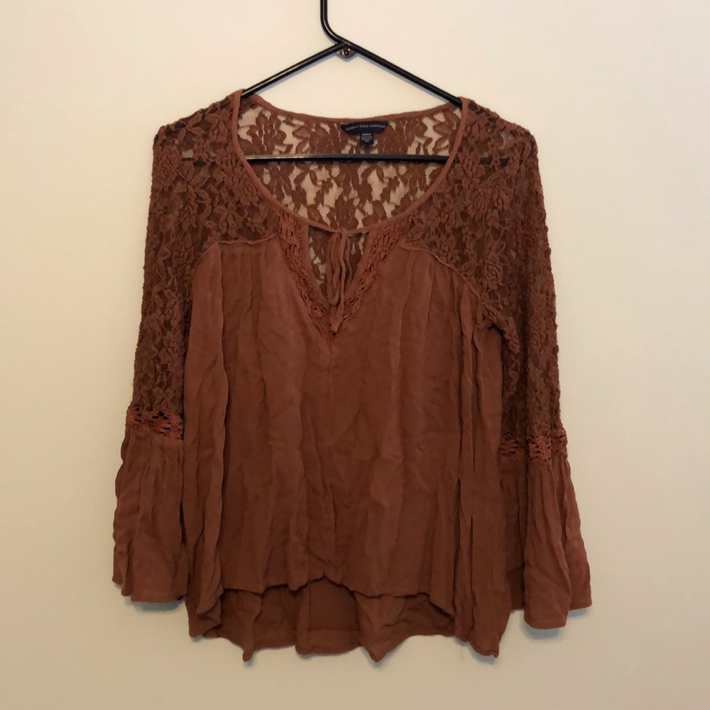 Bell sleeve boho top